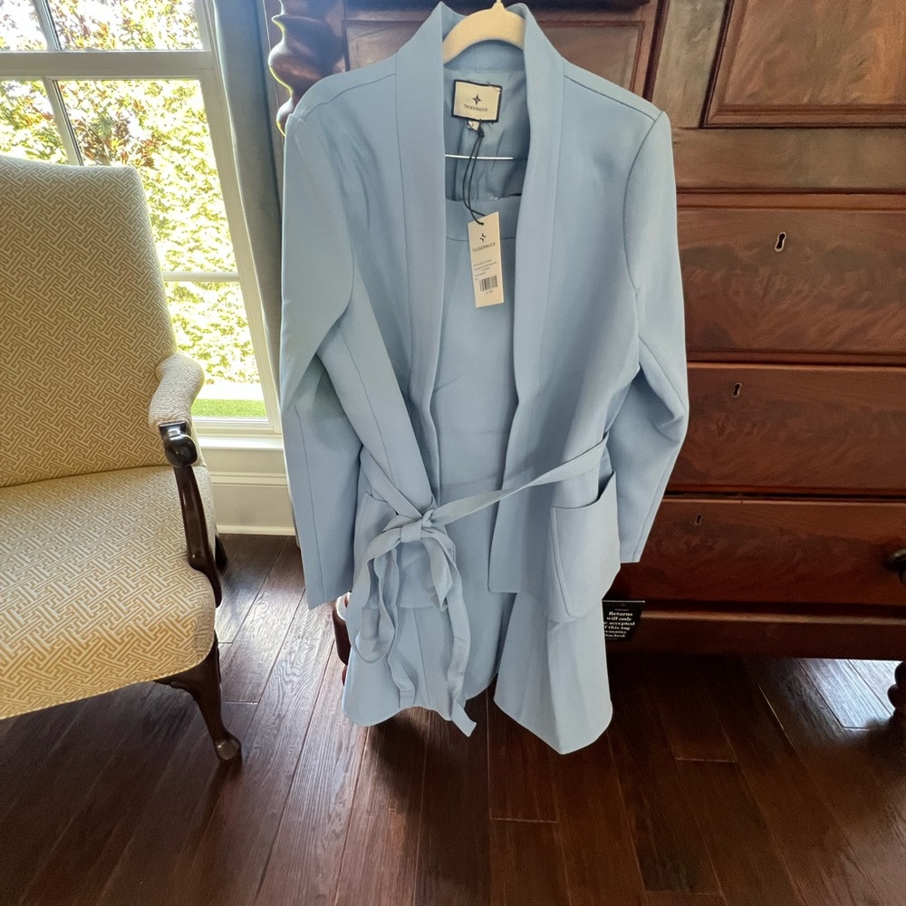 Tuckernuck Cornflower Blue Wrap Blazer